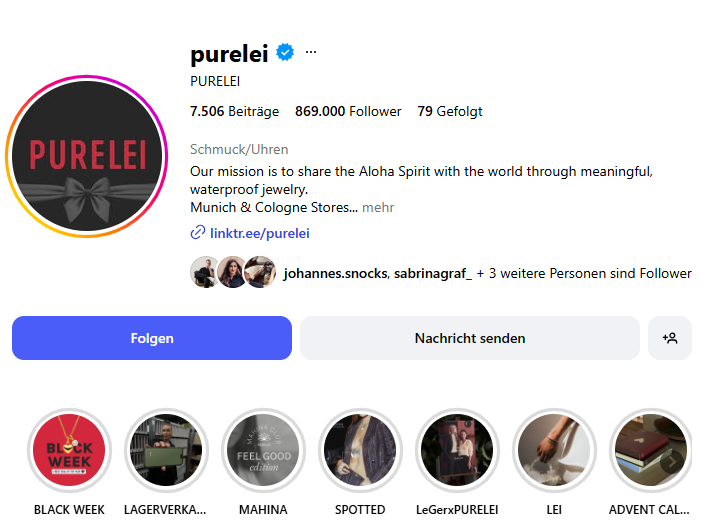 PURELEI Social Media