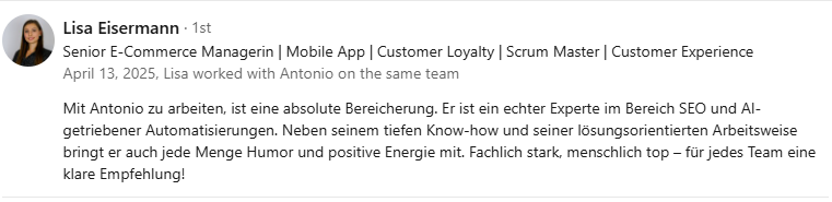 Testimonial Lisa Eisermann